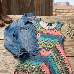 Jean jacket and dress